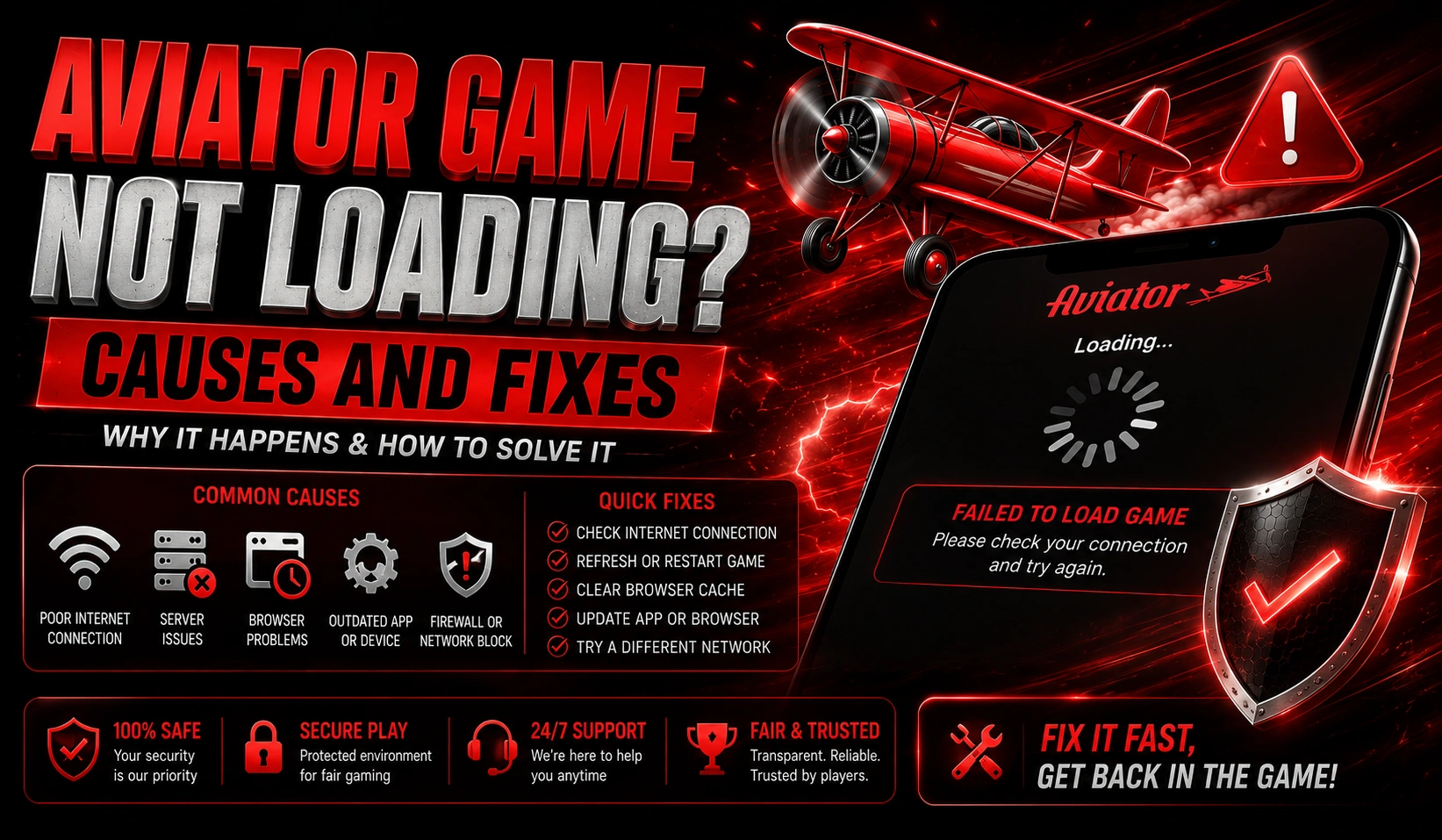 Aviator Game Not Loading
